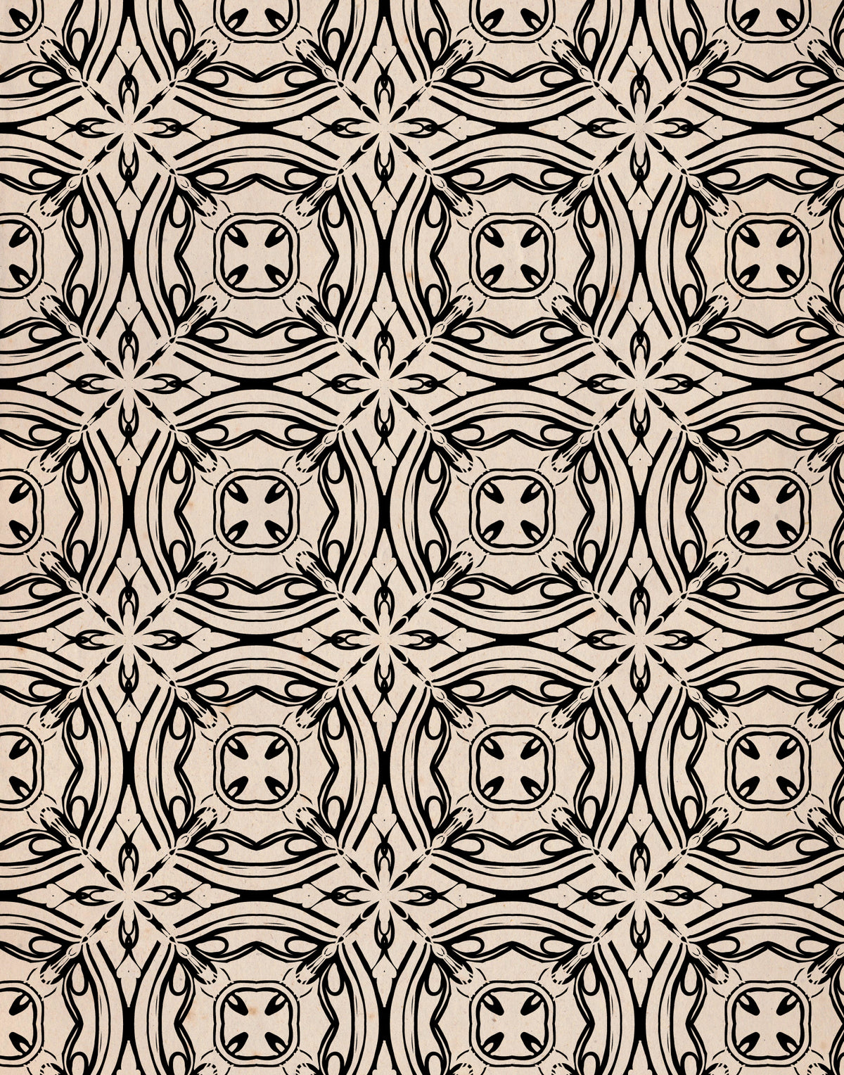 Beige and Black Tile Pattern