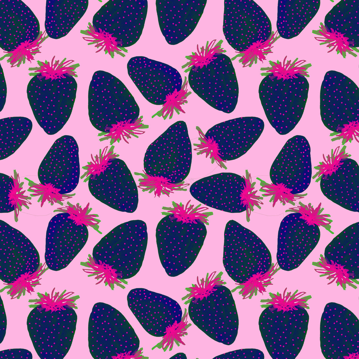 Jordbær Frukt Marineblå Rosa På Rosa