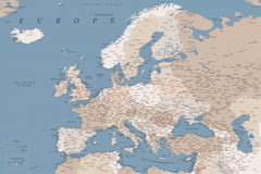 Kartor Amias detailed map of Europe – kvalitetsprodukt för ett vackrare och mer hållbart hem