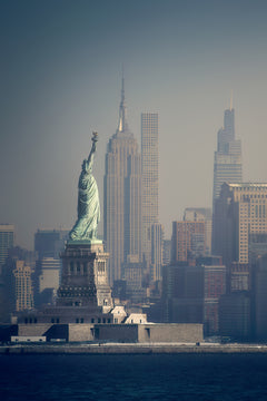 Wall mural NYC Icons – fototapet med unikt motiv som skapar en inspirerande fondvägg