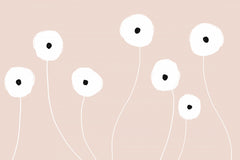 Wall mural Scandi Flowers No 1 – fototapet med unikt motiv som skapar en inspirerande fondvägg