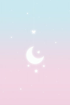 Wall mural Pink Moon – fototapet med unikt motiv som skapar en inspirerande fondvägg
