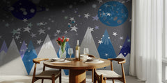 Dreamy Mountain Night Sky