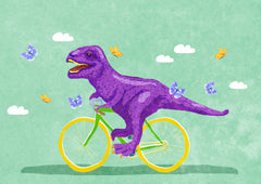 Wall mural Dino Racer – fototapet med unikt motiv som skapar en inspirerande fondvägg