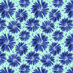 Wall mural Floral Twirl Navy Blue On Mint – fototapet med unikt motiv som skapar en inspirerande fondvägg