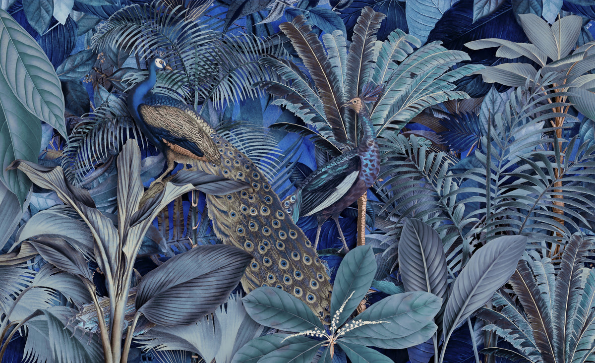 Jungle Birds Garden No4 – Eksotisk fototapet med tropiske fugler