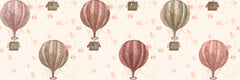 Wall mural Hla16 Hot Air Ballooons Pinks – fototapet med unikt motiv som skapar en inspirerande fondvägg