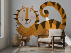 Friendly Cartoon Tiger