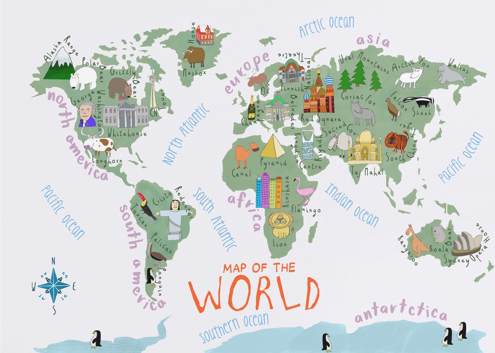 Kids Illustrated World Map