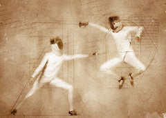 Wall mural Fencing Sport Art 12 – fototapet med unikt motiv som skapar en inspirerande fondvägg
