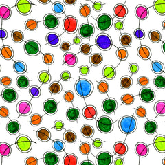 Wall mural Circle Connection Multicolor – fototapet med unikt motiv som skapar en inspirerande fondvägg