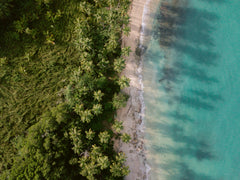 Wall mural Green Beach from Above 2 – fototapet med unikt motiv som skapar en inspirerande fondvägg