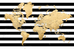 Wall mural Detailed world map with cities Harper – fototapet med unikt motiv som skapar en inspirerande fondvägg