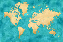 Wall mural Lexy world map – fototapet med unikt motiv som skapar en inspirerande fondvägg