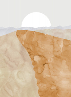 Wall mural Sand dune and moon – fototapet med unikt motiv som skapar en inspirerande fondvägg