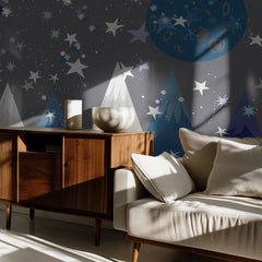 Dreamy Mountain Night Sky