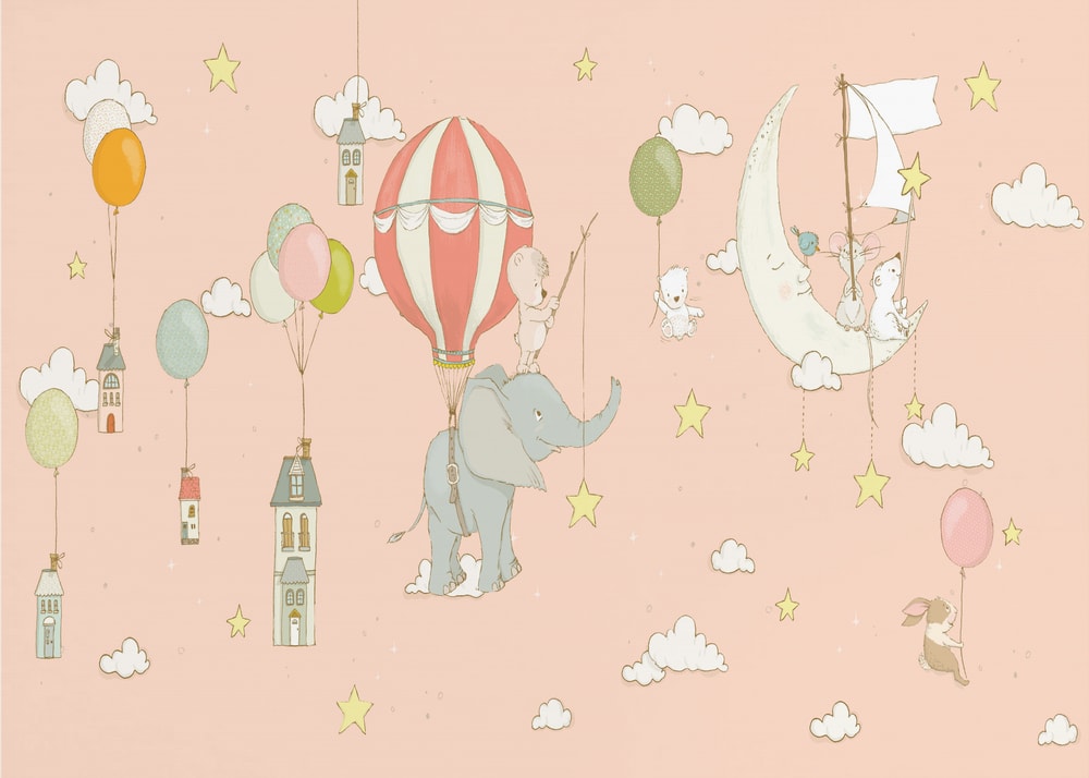 Whimsical Animal Sky Journey