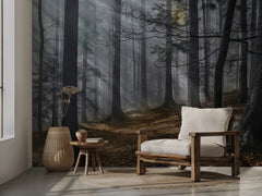 Misty Autumn Forest Light