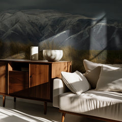 Golden Grass Snowy Mountains