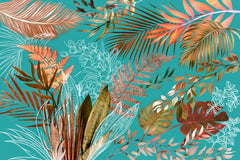 Wall mural Tropical Foliage 8 – fototapet med unikt motiv som skapar en inspirerande fondvägg