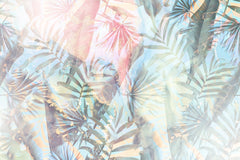 Wall mural Ombre 9 floral – fototapet med unikt motiv som skapar en inspirerande fondvägg