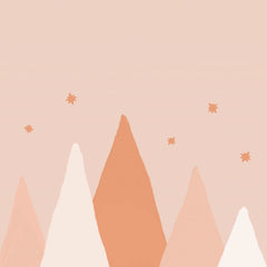 Wall mural Blush Mountains – fototapet med unikt motiv som skapar en inspirerande fondvägg