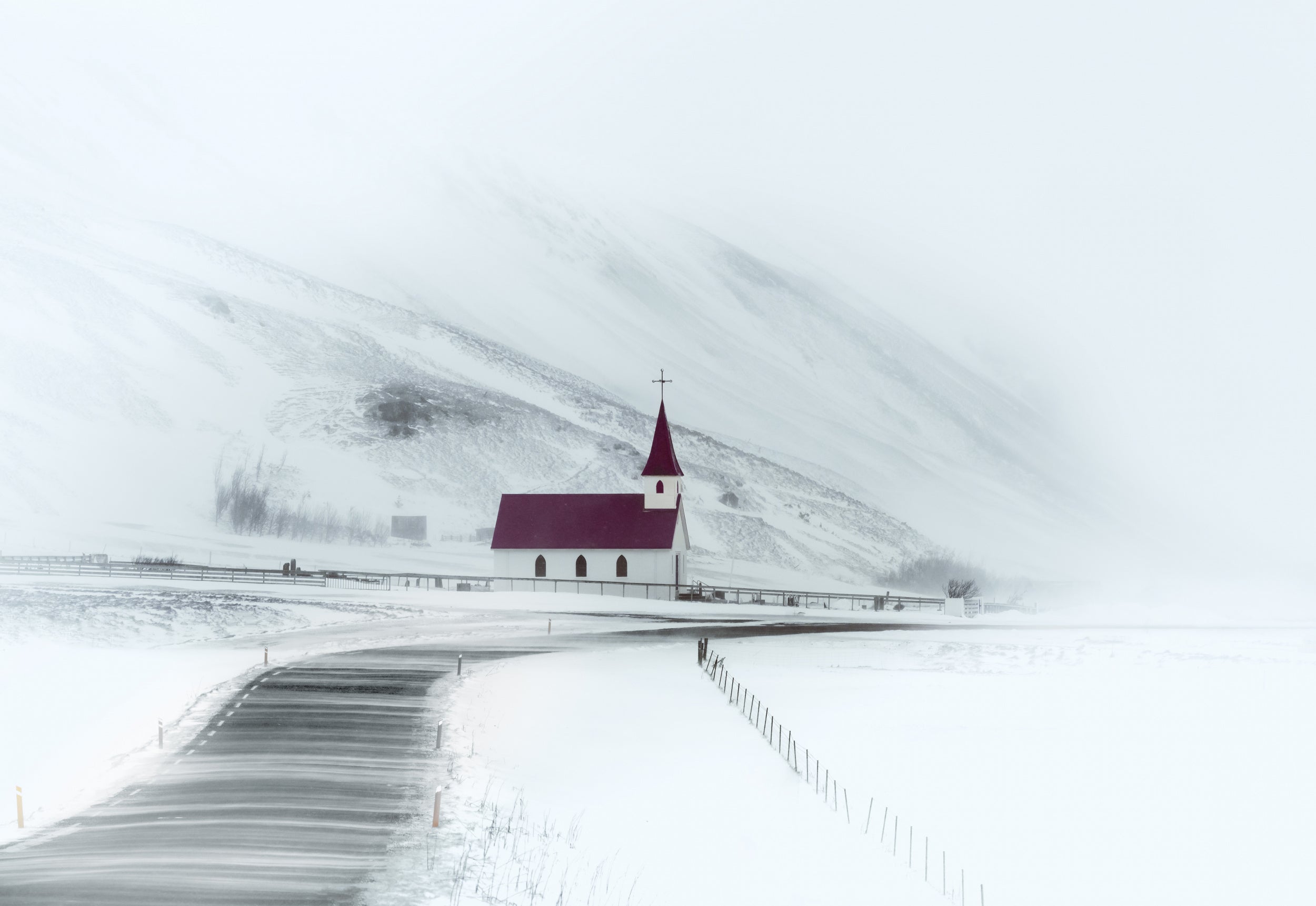 Church in snow