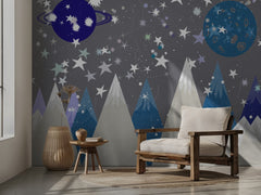 Dreamy Mountain Night Sky