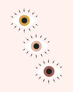 Wall mural Threeeyes – fototapet med unikt motiv som skapar en inspirerande fondvägg