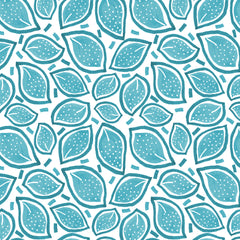 Wall mural Turquoise Scattered Leaves Polka Dot – fototapet med unikt motiv som skapar en inspirerande fondvägg