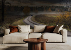 Misty Autumn Road