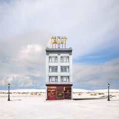 Wall mural Eat Here – fototapet med unikt motiv som skapar en inspirerande fondvägg