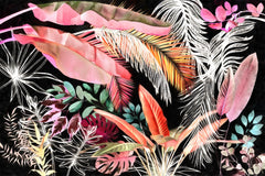 Wall mural Tropical Foliage 5 – fototapet med unikt motiv som skapar en inspirerande fondvägg