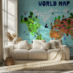 World map for kids