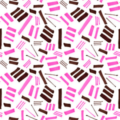 Wall mural Marks Geometric Abstract 2 pink Brown – fototapet med unikt motiv som skapar en inspirerande fondvägg