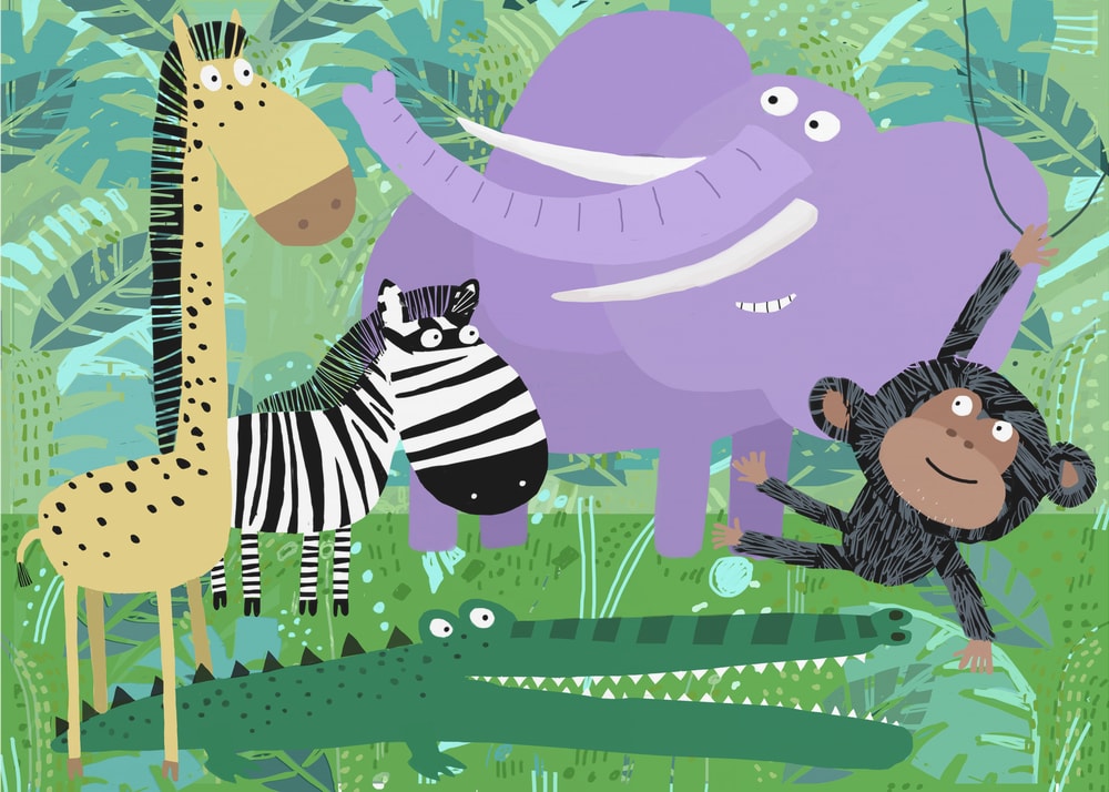 Playful Jungle Animals