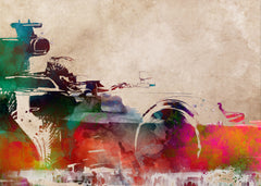 Wall mural Formula 1 sport art – fototapet med unikt motiv som skapar en inspirerande fondvägg