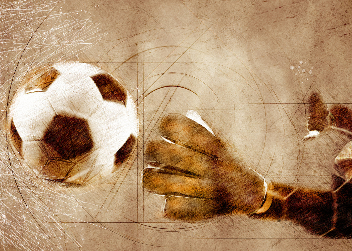 Fotball Soccer Sport Art 4 - Målvakten som sentral figur