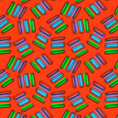 Wall mural Rectangles Purple Orange Green On Orange – fototapet med unikt motiv som skapar en inspirerande fondvägg