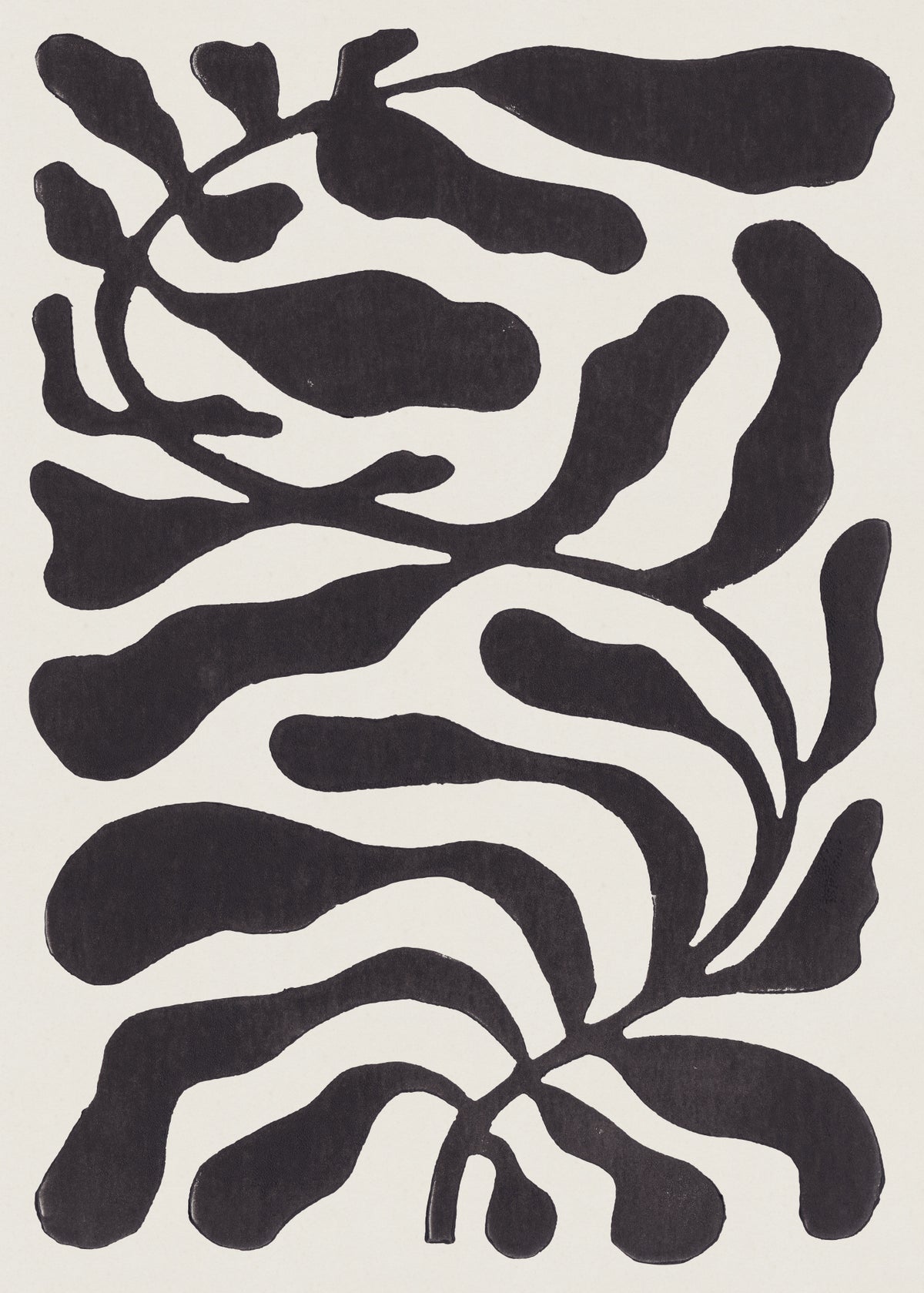One Hundred-Leaved Plant #21 / Lino Print