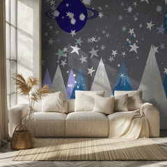 Dreamy Mountain Night Sky