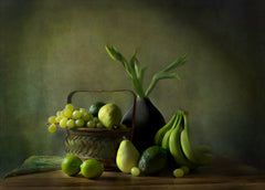 Wall mural Green Mood – fototapet med unikt motiv som skapar en inspirerande fondvägg