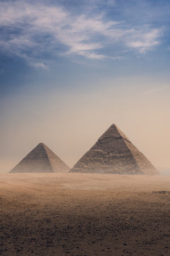 Wall mural Great Pyramids of Giza Cairo Egypt – fototapet med unikt motiv som skapar en inspirerande fondvägg