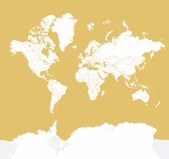 Wall mural Andrew world map silhouette – fototapet med unikt motiv som skapar en inspirerande fondvägg