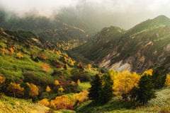Wall mural Alpine autumn – fototapet med unikt motiv som skapar en inspirerande fondvägg