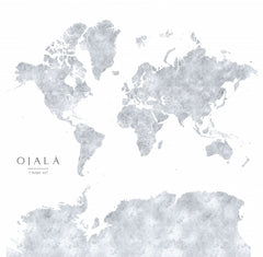 Wall mural Ojalá world map – fototapet med unikt motiv som skapar en inspirerande fondvägg