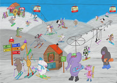 Happy Animals Skiing