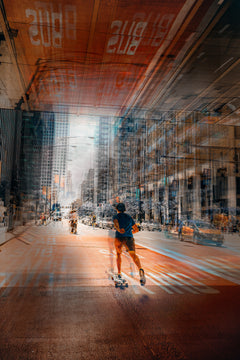 Wall mural around the city – fototapet med unikt motiv som skapar en inspirerande fondvägg