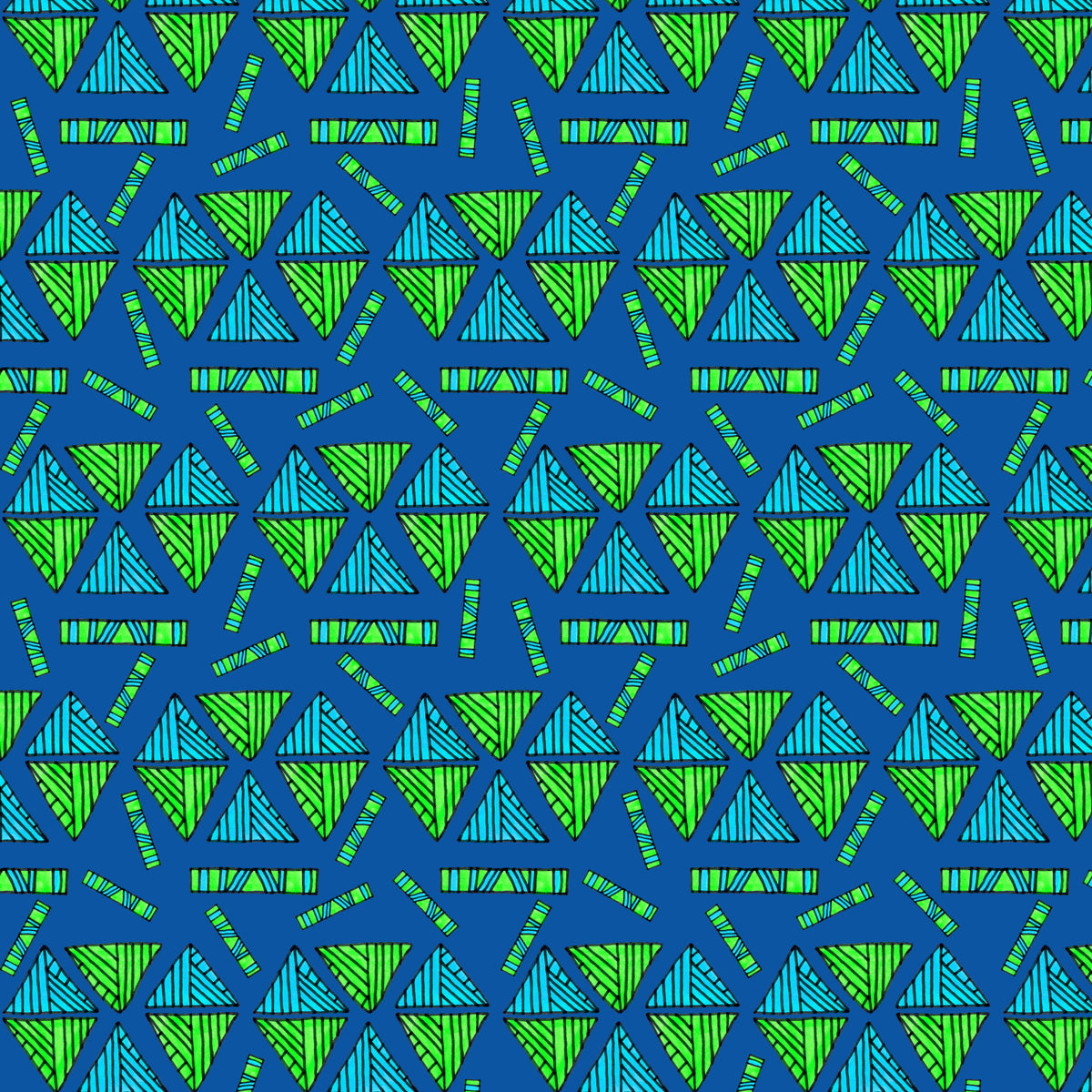 Tribal Triangles Former Turkis Lime