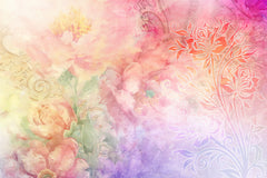 Wall mural Ombre64flower – fototapet med unikt motiv som skapar en inspirerande fondvägg
